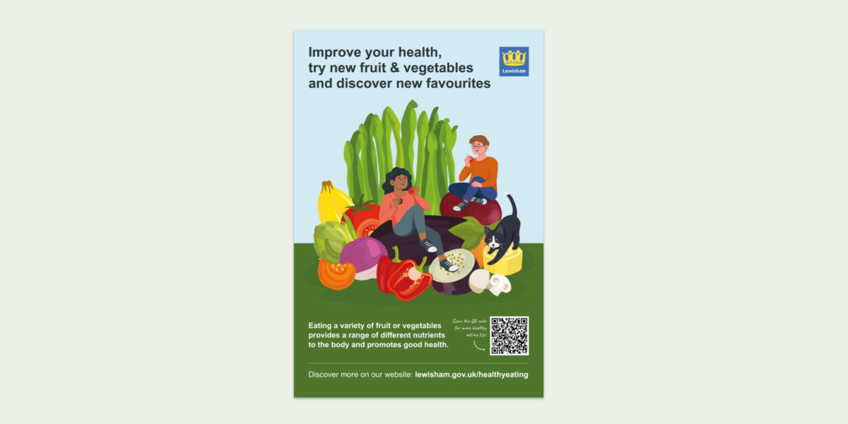 New co-produced poster to promote healthy eating unveiled in Lewisham